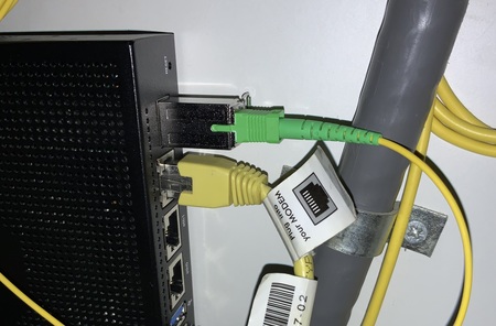 Fiber optic connection to SFP module